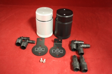 Picture of J&L Oil Separator 3.0 Base Kit - Black Anodized (Incl 2 Brackets & 6 Fittings)