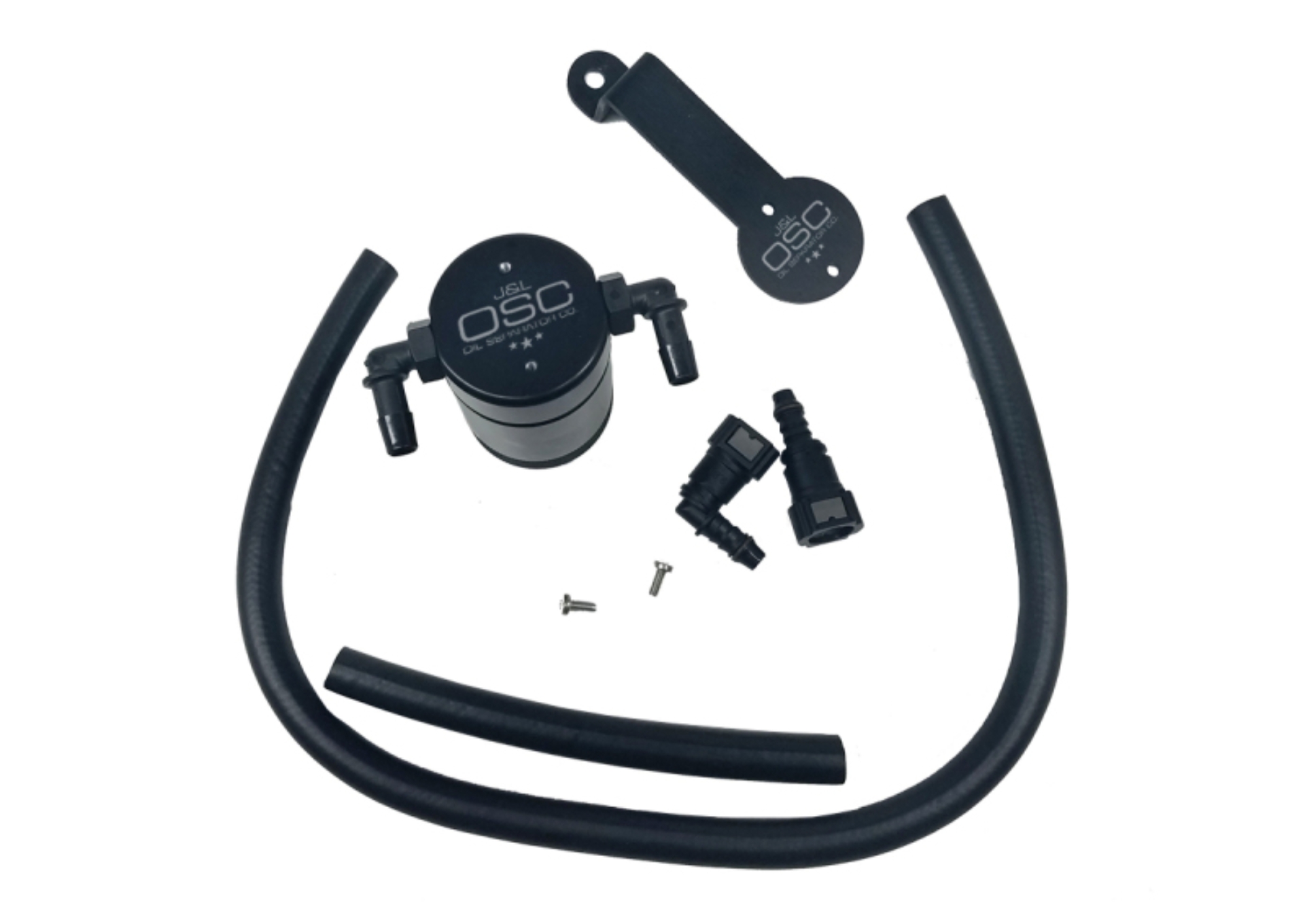 Picture of J&L 05-10 Ford Mustang GT/Bullitt/Saleen Passenger Side Oil Separator 3.0 - Black Anodized