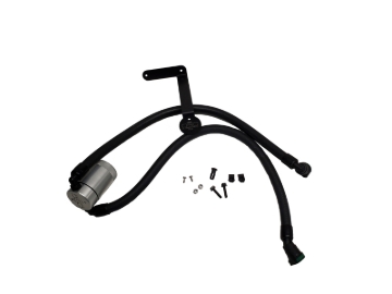 Picture of J&L 2011-2025 Ford F-150 2.7L/3.5L/5.0L Passenger Side Oil Separator 3.0 - Clear Anodized
