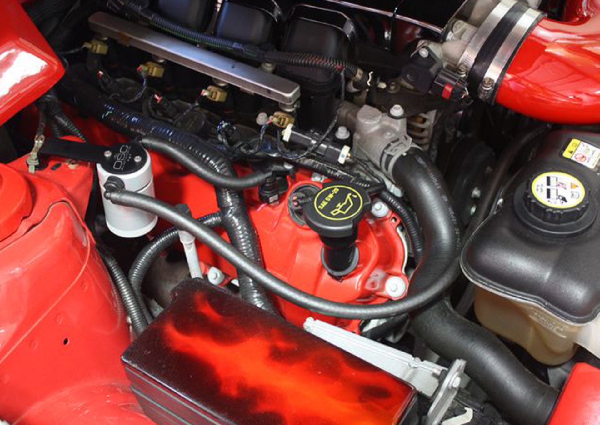 Picture of J&L 05-10 Ford Mustang GT/Bullitt/Saleen Passenger Side Oil Separator 3.0 - Clear Anodized
