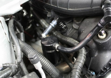 Picture of J&L 11-17 Ford Mustang V6 Passenger Side Oil Separator 3.0 - Black Anodized