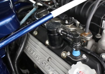 Picture of J&L 07-14 Ford Mustang GT500 Passenger Side Oil Separator 3.0 - Black Anodized