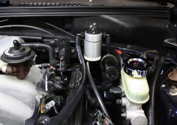 Picture of J&L 96-98 Ford Mustang SVT Cobra Driver Side Oil Separator 3.0 - Clear Anodized