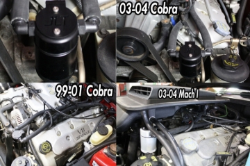 Picture of J&L 99-04 Ford Mustang SVT Cobra Driver Side Oil Separator 3.0 - Black Anodized