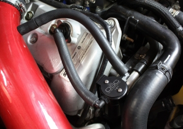 Picture of J&L 99-04 Ford Mustang SVT Cobra Passenger Side Oil Separator 3.0 - Black Anodized