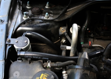 Picture of J&L 10-18 Ford Taurus Sho EcoBoost V6 Passenger Side Oil Separator 3.0 - Clear Anodized