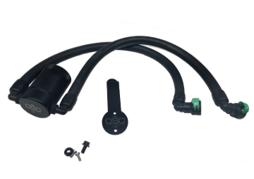Picture of J&L 2015-2023 Ford Mustang EcoBoost Driver Side Oil Separator 3.0 - Black Anodized