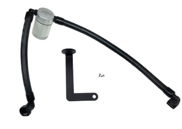 Picture of J&L 10-19 Ford Flex EcoBoost V6 Passenger Side Oil Separator 3.0 - Clear Anodized