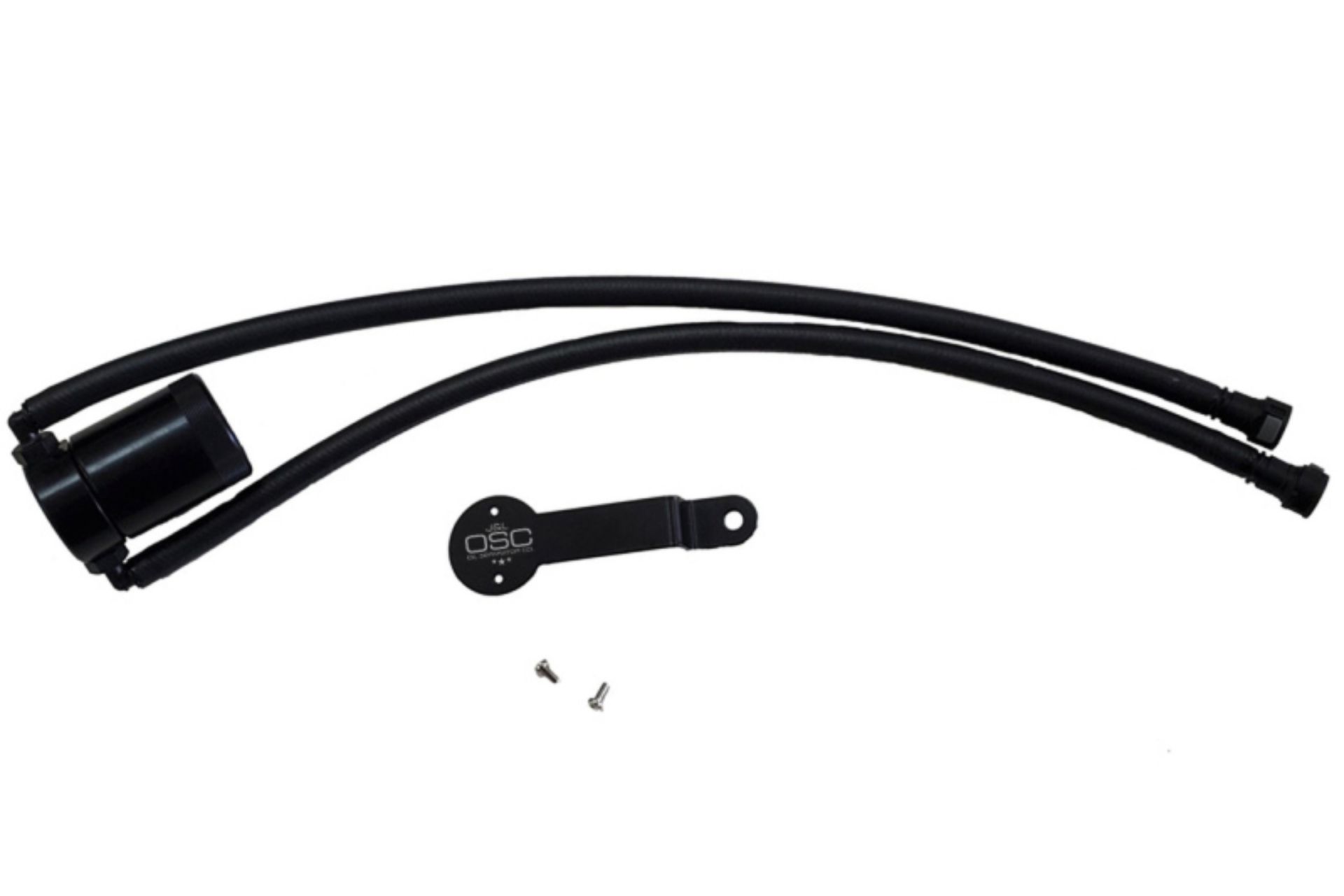 Picture of J&L 14-18 Chevy/GM Truck/SUV 5.3L V8 Driver Side Oil Separator 3.0 - Black Anodized