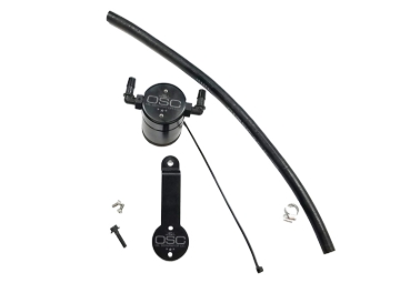 Picture of J&L 16-21 Honda Civic 1.5L Turbo (EX & Si) Passenger Side Oil Separator 3.0 - Black Anodized