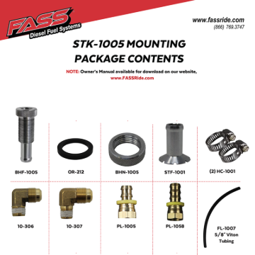 Picture of FASS Fuel Systems Diesel Fuel Bulkhead and Viton Suction Tube Kit (Complete Kit) STK-1005