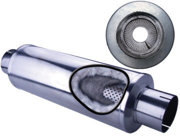 Picture of Diamond Eye MFLR 5inID SGL IN/SGL OUT 7inDIA X 24in BODY 30in LENGTH LOUVERED SLOTTED ENDS 409 SS
