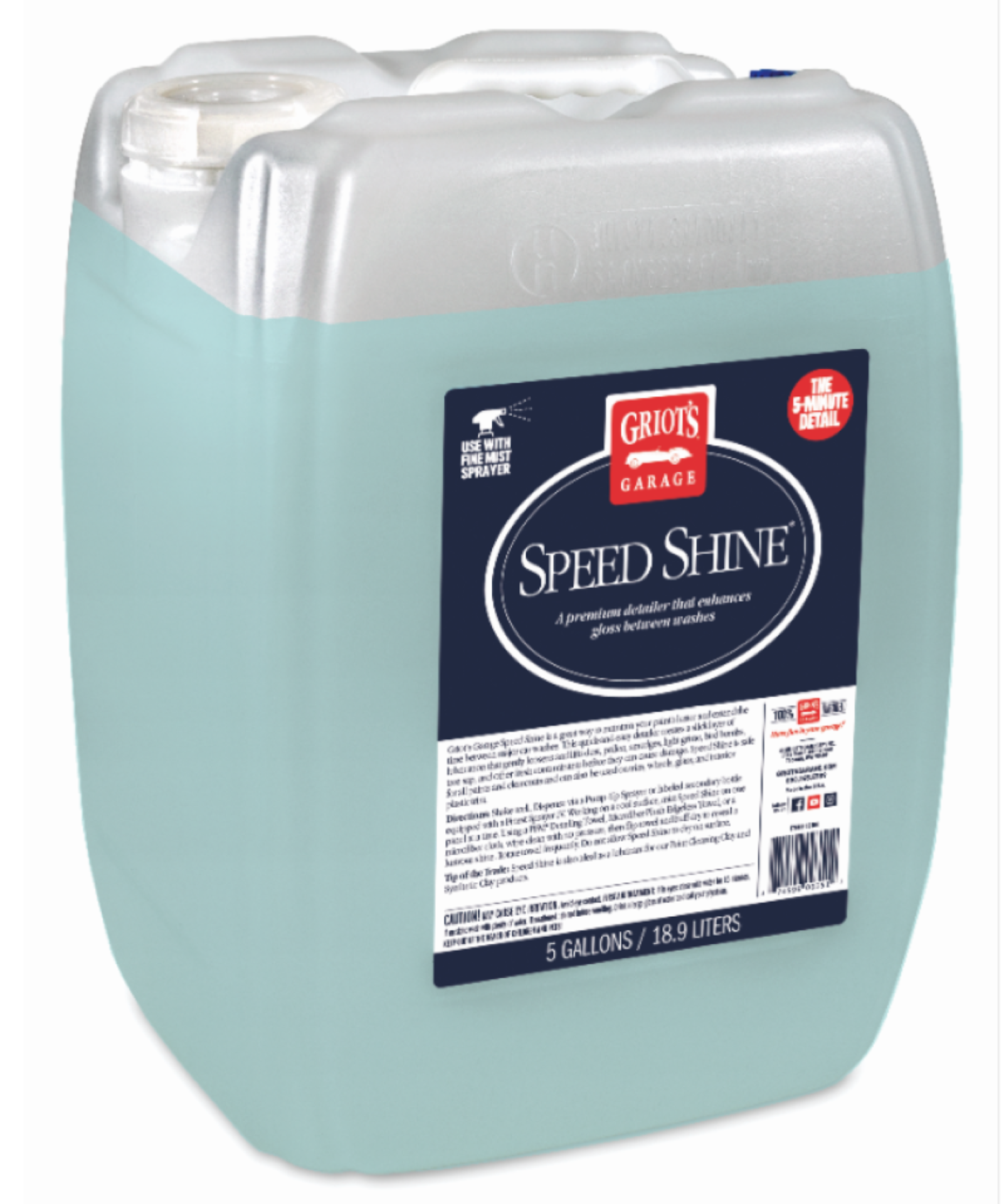 Picture of Griots Garage Speed Shine - 5 Gallons (Minimum Order Qty of 2 - No Drop Ship)