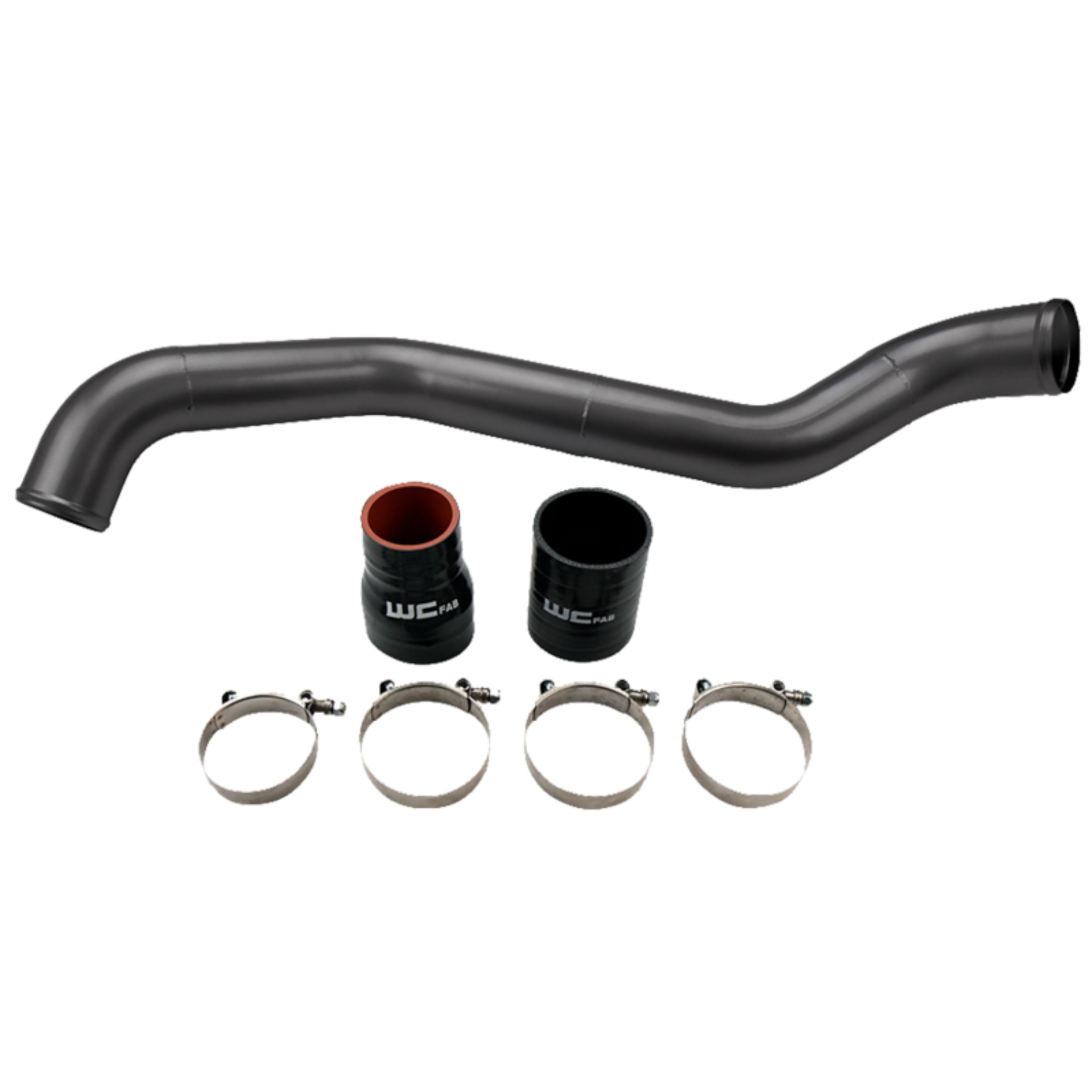 Picture of Wehrli 01-04 Chevrolet 6.6L LB7 Duramax Driver Side 3in Intercooler Pipe - Gloss Black
