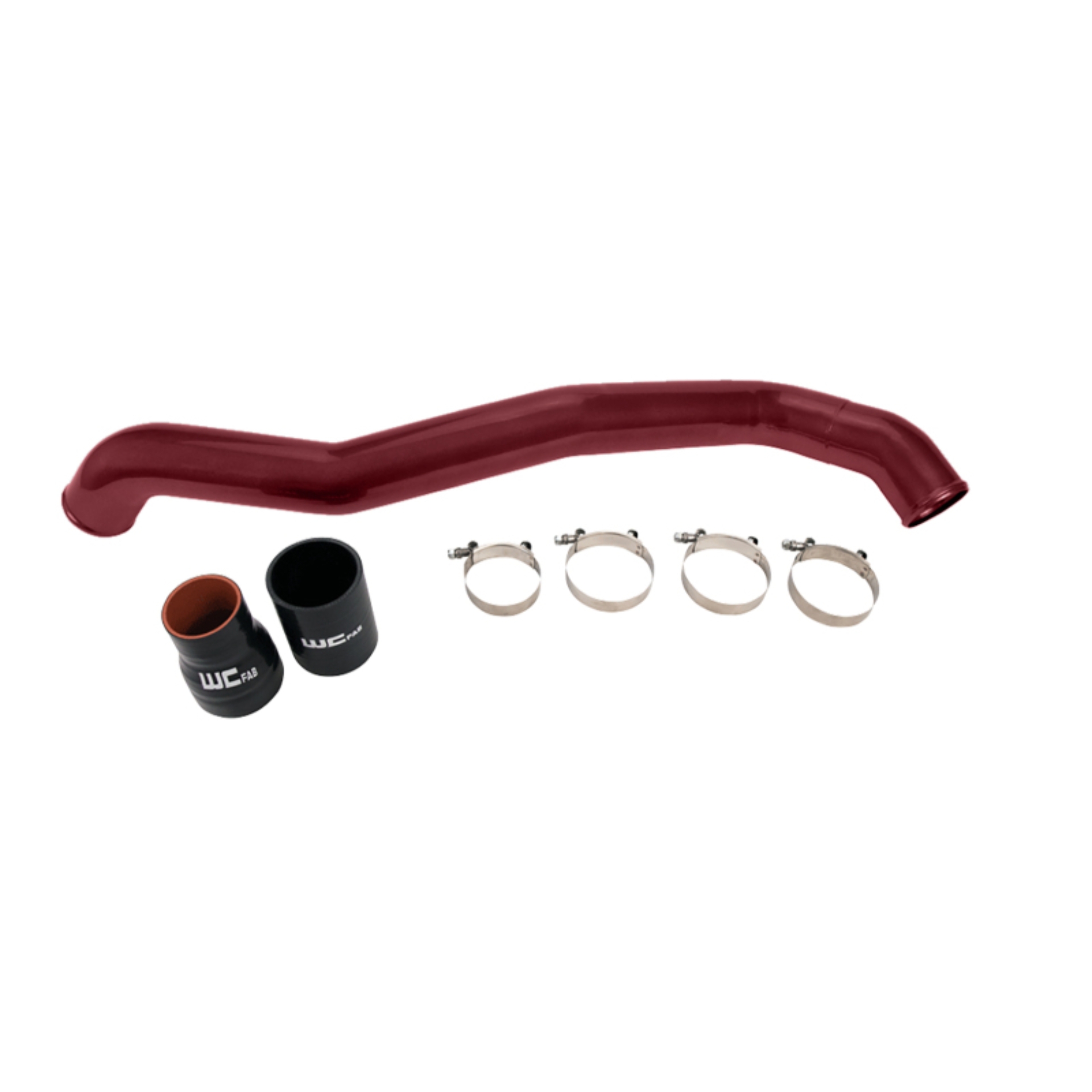 Picture of Wehrli 11-16 Chevrolet 6.6L LML Duramax Driver Side 3in Intercooler Pipe - WCFab Red