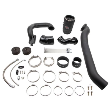 Picture of Wehrli 03-07 Dodge 5.9L Cummins S400 Twin Turbo Kit (No Turbo) - Gloss Black