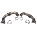 Picture of Wehrli 01-04 Chevrolet 6.6L Duramax LB7 2in Stainless Up Pipe Kit w/Gaskets - Twin Turbo