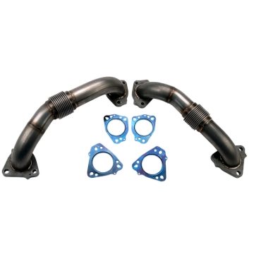 Picture of Wehrli 17-24 Chevrolet 6.6L L5P Duramax 2in Stainless Up Pipe Kit w/Gaskets