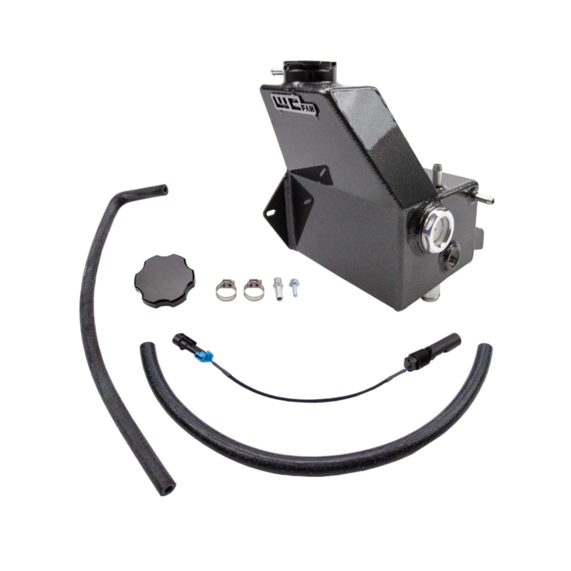Picture of Wehrli 13-18 Dodge 6.7L Cummins OEM Placement Coolant Tank Kit - WCFab Grey