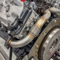 Picture of Wehrli 01-04 Chevrolet 6.6L Duramax LB7 2in Stainless Up Pipe Kit w/Gaskets - Single Turbo