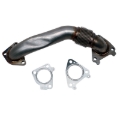 Picture of Wehrli 01-04 Chevrolet 6.6L Duramax LB7 2in Stainless Pass. Side Up Pipe w/Gaskets (Single Turbo)