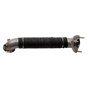 Picture of Wehrli 15.5-16 Chevrolet 6.6L LML Duramax 3in Stainless Down Pipe (3 Bolt Flange)
