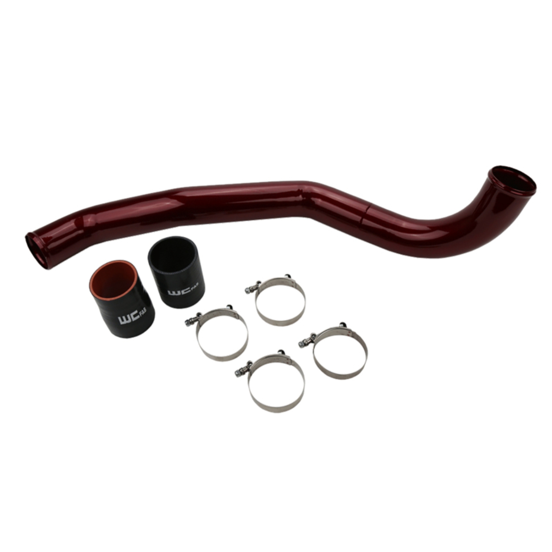 Picture of Wehrli 17-19 Chevrolet 6.6L L5P Duramax Driver Side 3in Intercooler Pipe - WCFab Red