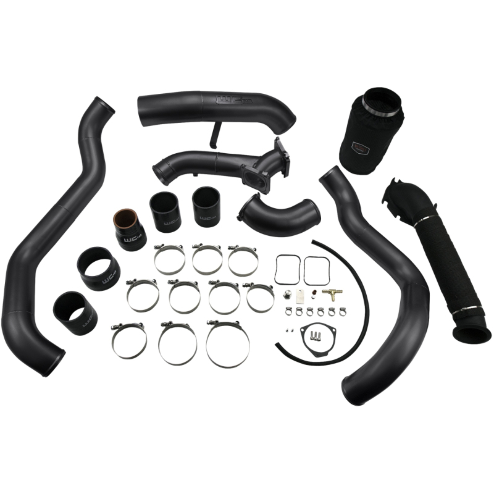 Picture of Wehrli 01-04 Chevrolet 6.6L LB7 Duramax High Flow Intake Bundle Kit - Gloss Black