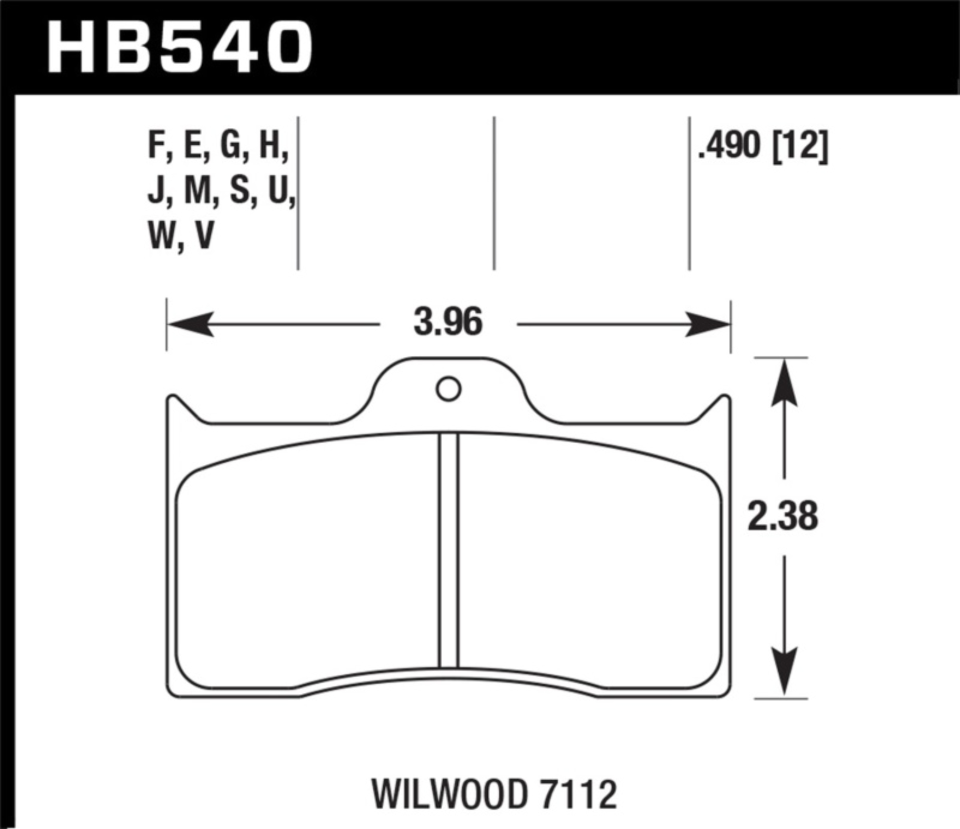 Picture of Hawk Performance HAWK HPS 5.0 Brake Pad Sets - HB540B.490