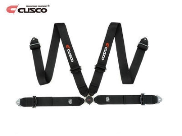 Picture of Cusco Universal 4 Point 3in Shoulder 3in Lap w/ Eyebolts (7/16-20UNF Thread) Racing Harness - Black