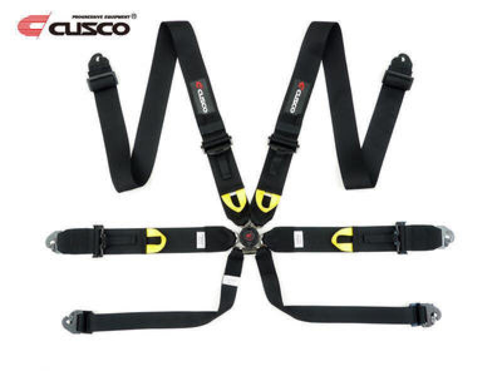 Picture of Cusco Universal 6 Point 3in Shoulder 3in Lap w/ Eyebolts (7/16-20UNF Thread) FIA Racing Harness- Blk