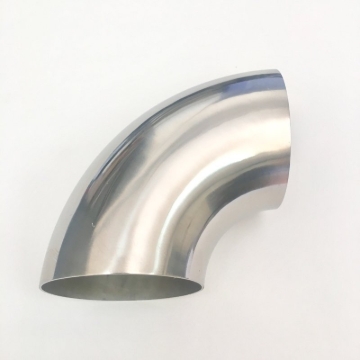 Picture of Ticon Industries 3.5in Diameter 90 1.1D/4in CLR 1.5mm /.059in Wall Thickness Titanium Elbow