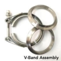 Picture of Ticon Industries 2in Titanium V-Band Clamp Assembly (2 Flanges/1 Clamp)
