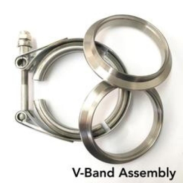 Picture of Ticon Industries 2in Titanium V-Band Clamp Assembly (2 Flanges/1 Clamp)