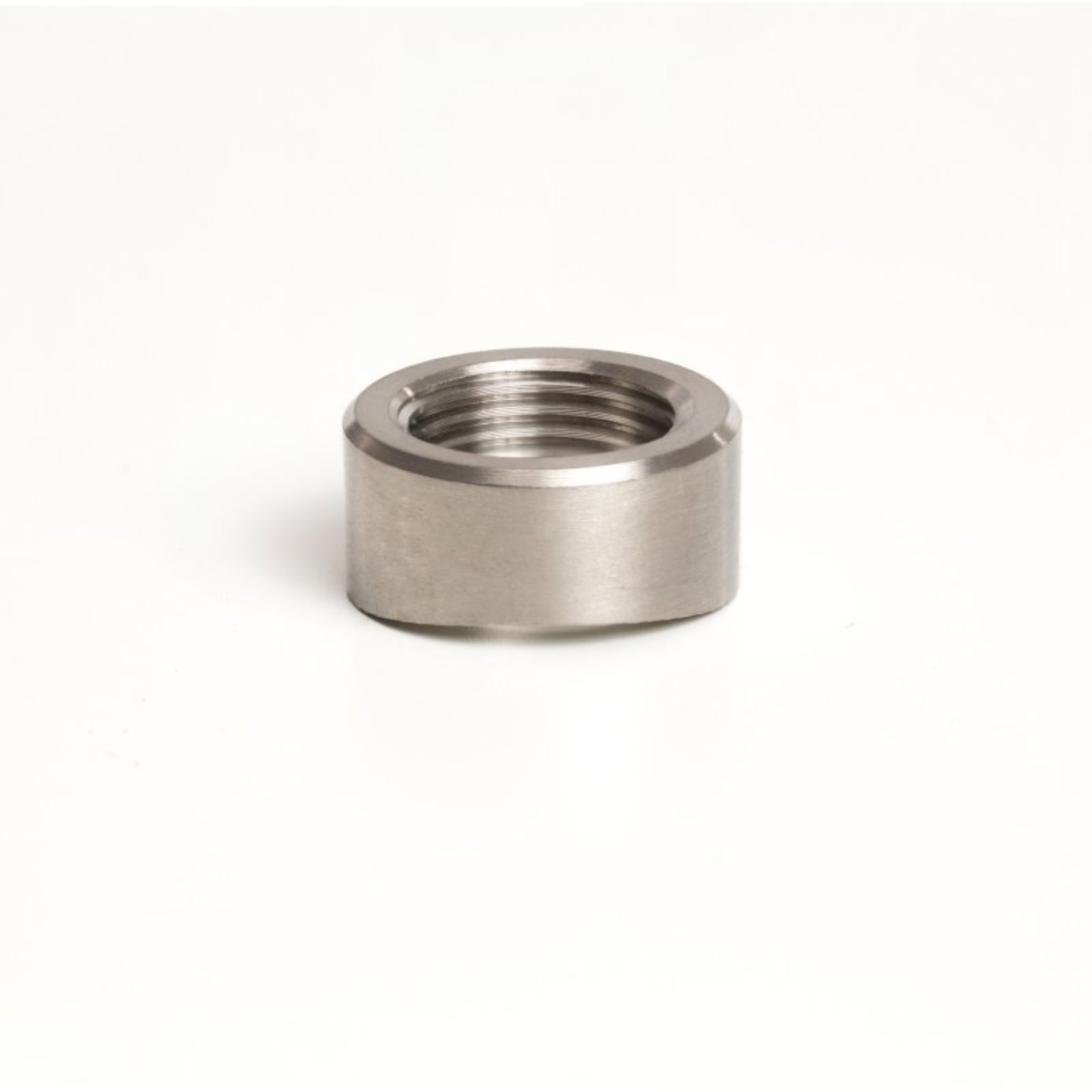 Picture of Ticon Industries Titanium O2 Sensor Bung 1.75in to 2.5in Tubing (M18x1.5) - Coped End