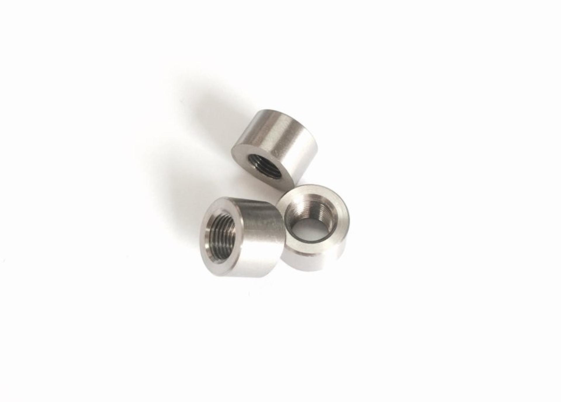 Picture of Ticon Industries 1/8in NPT Titanium Sensor Bung 1.5in to 5in Tubing - Coped End
