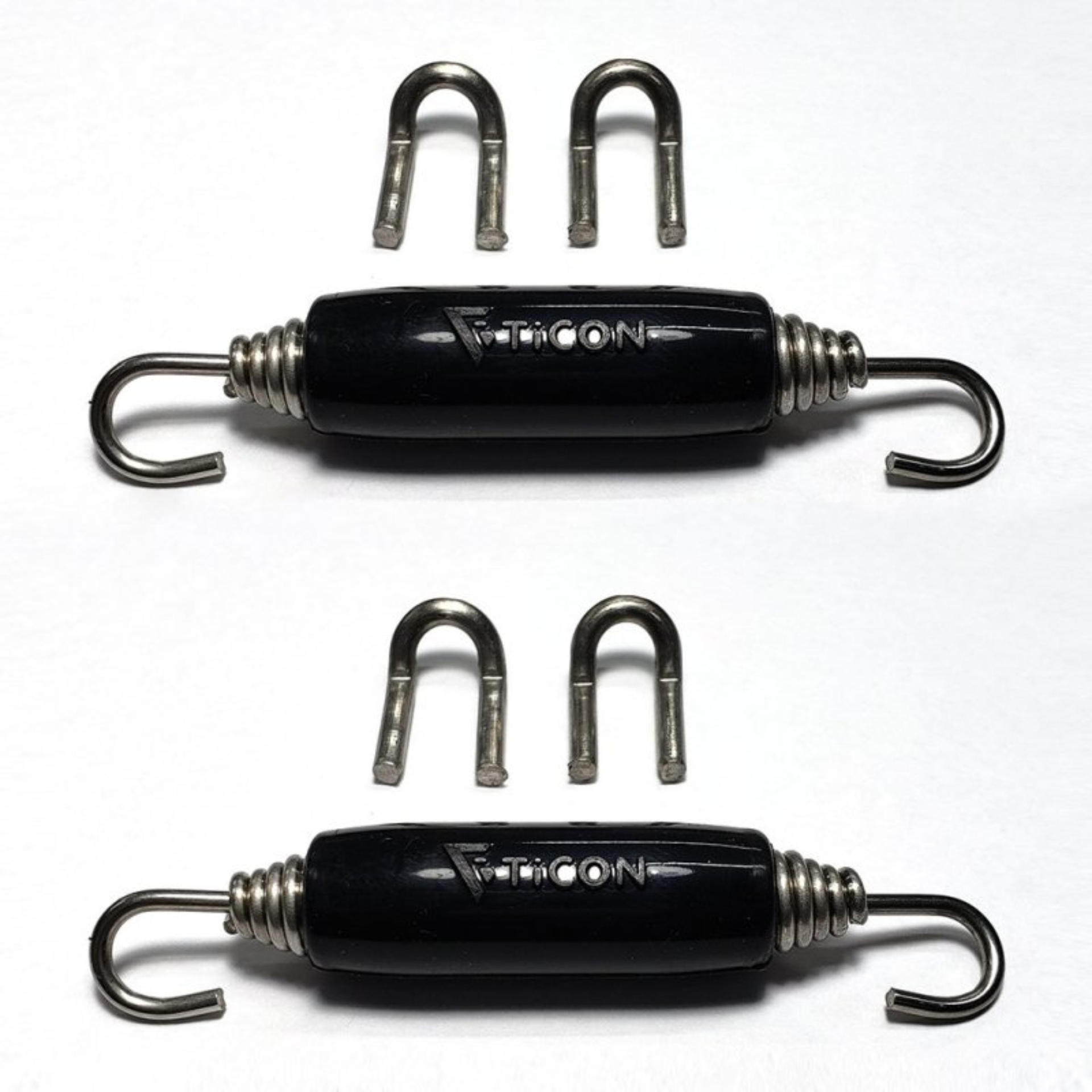 Picture of Ticon Industries Black Silicone Titanium Spring Tab and Spring Kit (4 Tabs/2 Springs) - 2 Pack