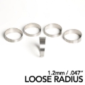 Picture of Ticon Industries 1.25in 45 Degree 2.2D/2.75in CLR LR 1.2mm/.047in Wall Titanium Pie Cuts - 5pk