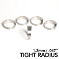 Picture of Ticon Industries 1.25in 45 Degree 1.7D/2.13in CLT TR 1.2mm/.047in Wall Titanium Pie Cuts - 5pk