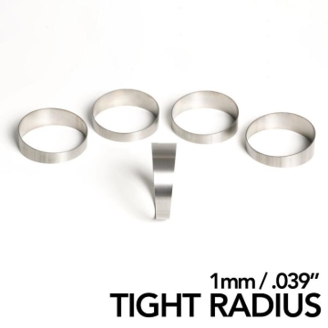 Picture of Ticon Industries 1.5in 45 Degree 2.55in CLR Tight Radius 1mm Wall Titanium Pie Cuts - 5pk