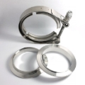 Picture of Stainless Bros 2.0in 304SS V-Band Assembly - 2 Flanges/1 Clamp