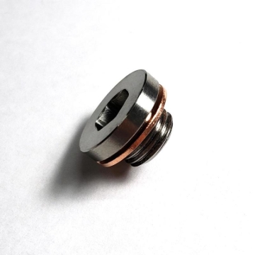 Picture of Stainless Bros M12x1.25 O2 Motorcycle Sensor Bung Plug w/ Copper Washer
