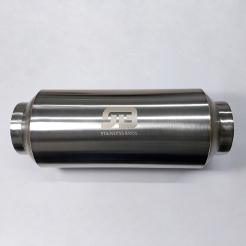 Picture of Stainless Bros 3in x 12.0in OAL Lightweight Muffler - Matte Finish