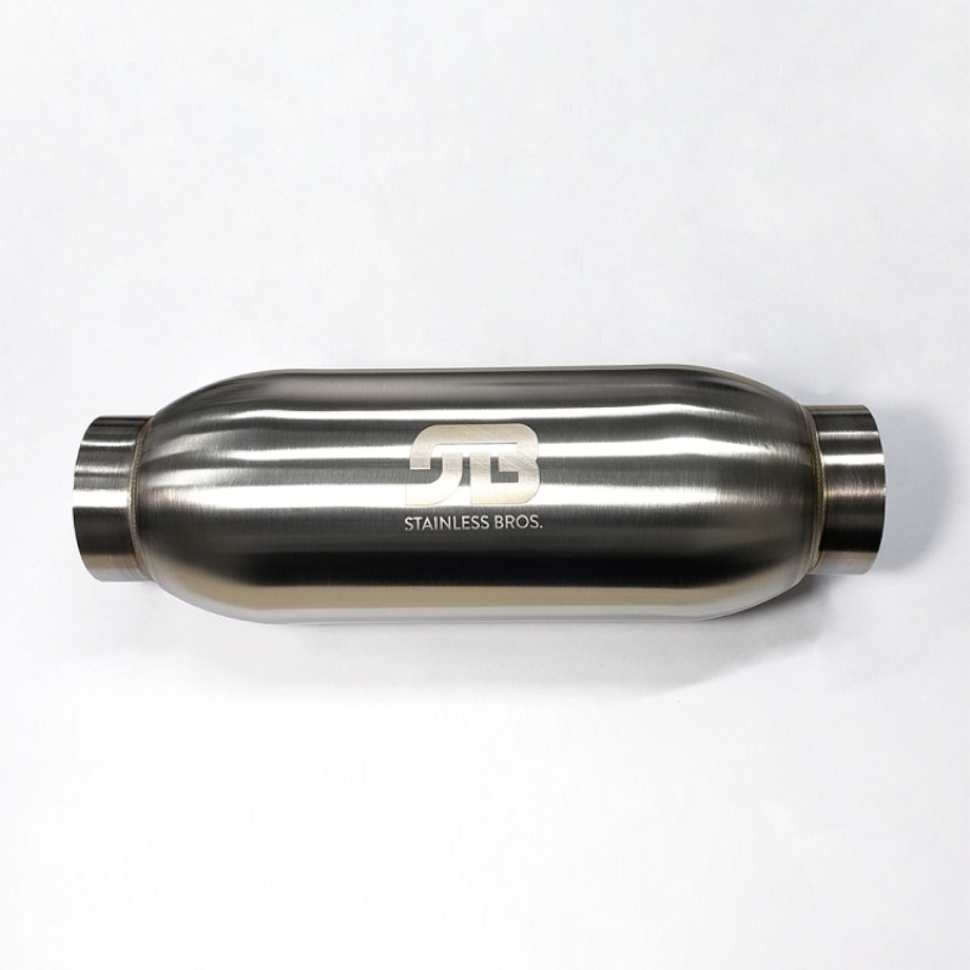 Picture of Stainless Bros 4in Body x 18in Length 3in Inlet/Outlet Bullet Resonator