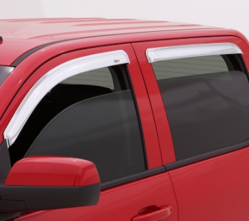 Picture of AVS 20-22 Chevrolet Silverado 1500 LTD Ext. Cab/DC F&R Ventvisor Window Deflectors 4pc - Chrome