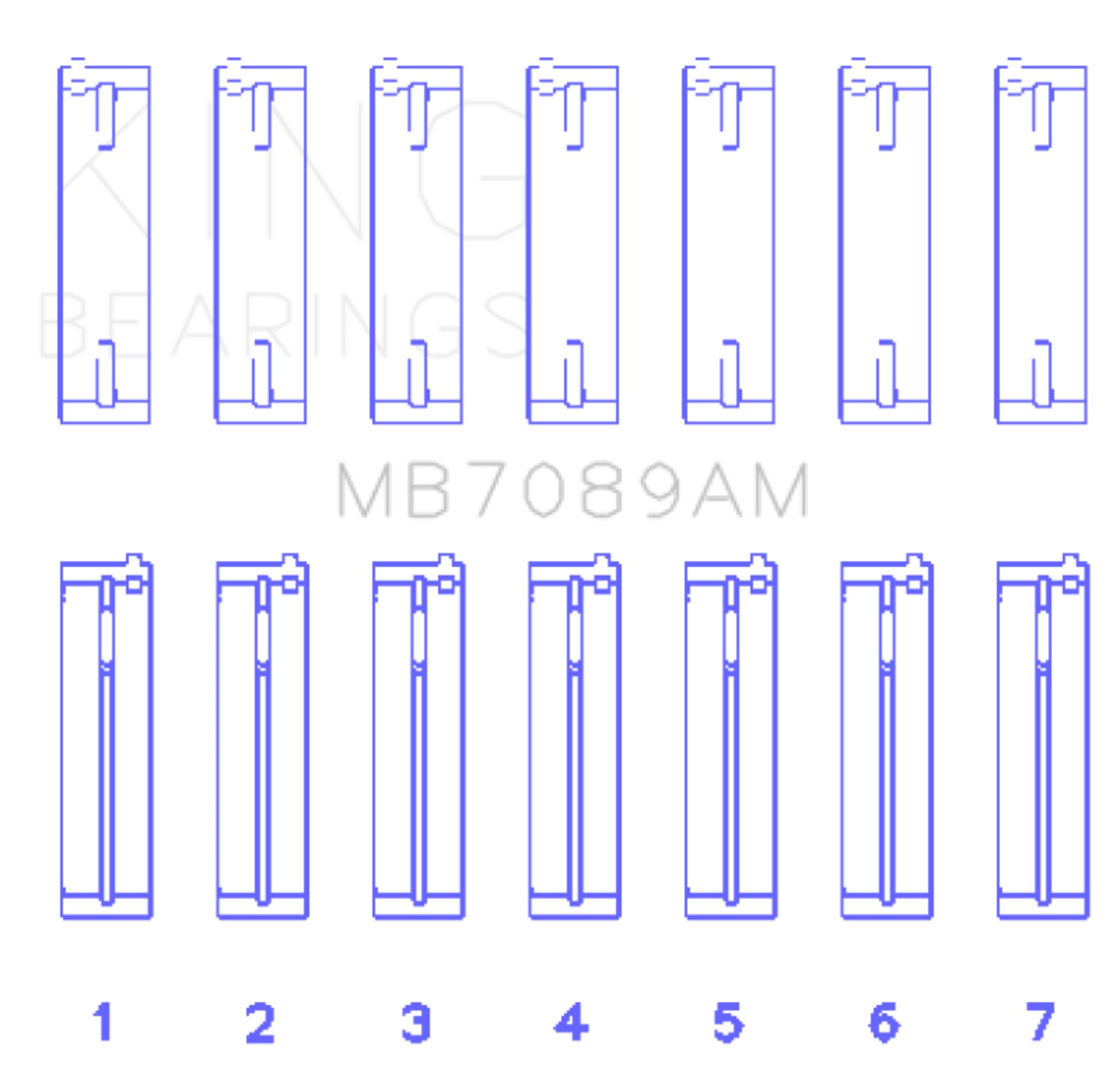 Picture of King Engine Bearings KING Main Bearings - MB7089AM0.5