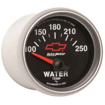 Picture of Autometer GM Bowtie Black 2-1/16in 100-250 F Pedestal Electronic Water Temp Gauge