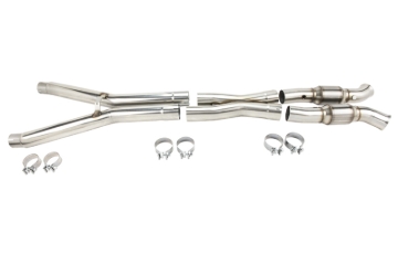 Picture of Kooks 09-13 Chevrolet Corvette C6 LS2/LS3 6.0L/6.2L 3in x 3in Catted SS X-Pipe Conn to 2.5in OEM Exh