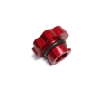 Picture of Fleece Performance 01-16 GM 2500/3500 Duramax Billet Oil Cap Cover - Red