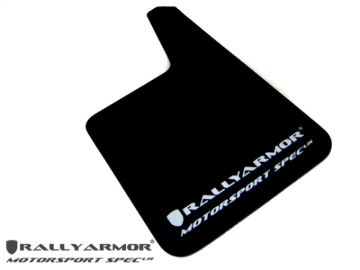 Picture of Rally Armor Universal Fit (No Hardware) Motorsport Spec Black UR Mud Flap w/ White Logo